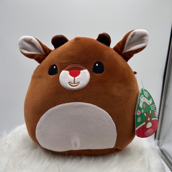 Squishmallows Rudolph the Red Nosed Reindeer Plush Toy 8 Inch Brand New Holiday - Picture 12 of 12